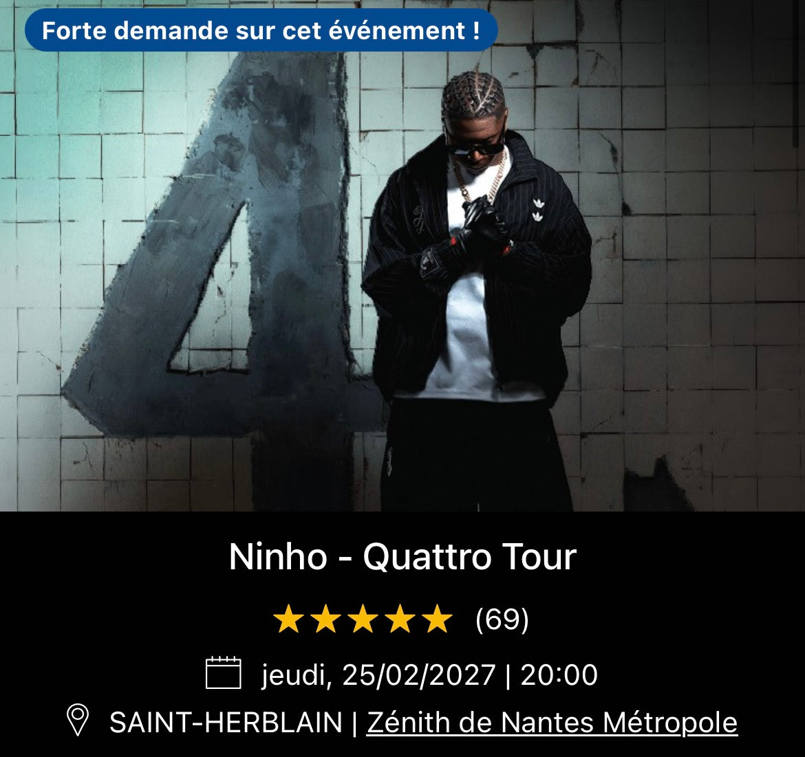25/02/2027 - Ninho - Saint-Herblain - Zénith de Nantes Métropole