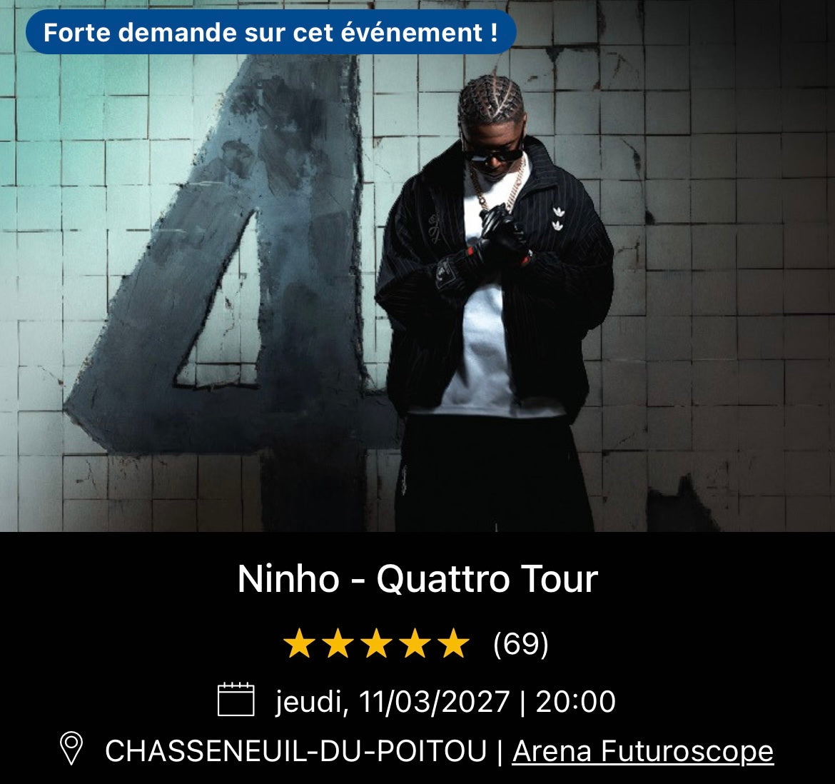 11/03/2027 - Ninho - Chasseneuil-Du-Poitou - Arena Futuroscope